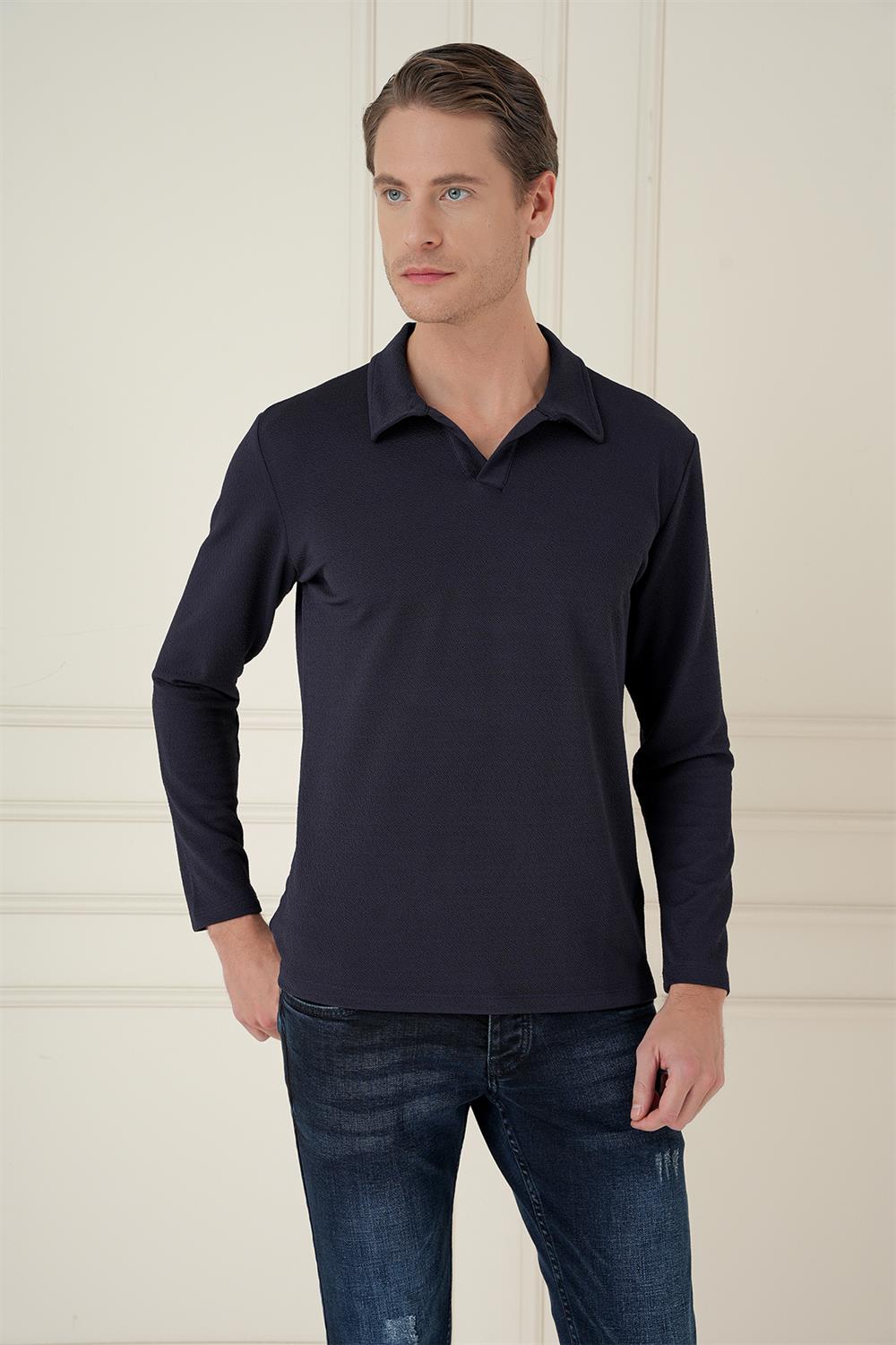 TS 890 Slim Fit Lacivert Spor T-Shirt