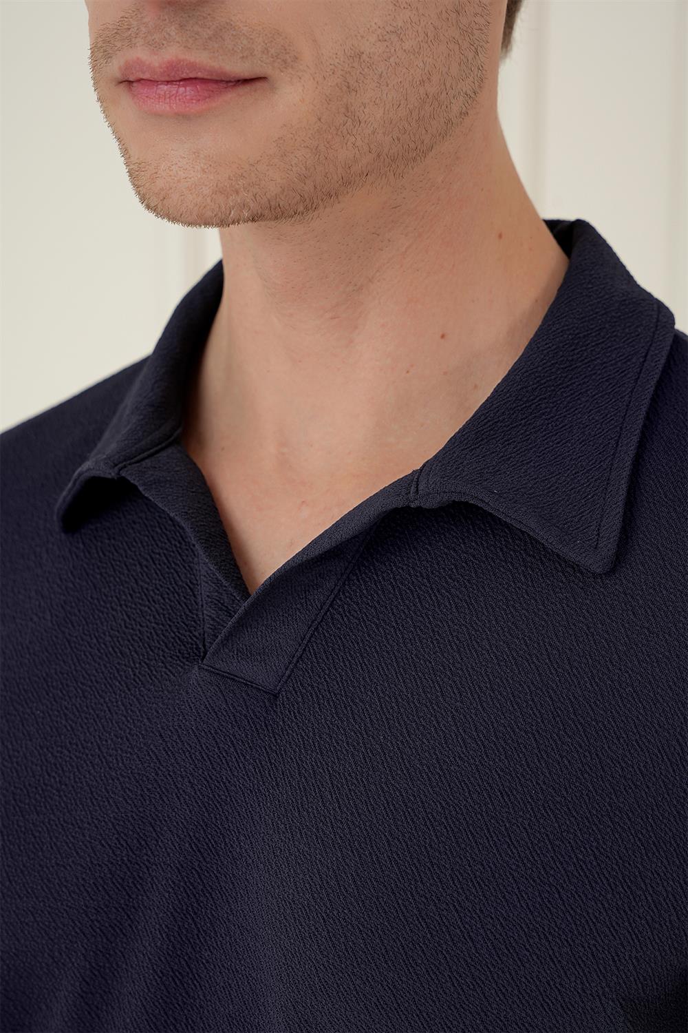 TS 890 Slim Fit Lacivert Spor T-Shirt