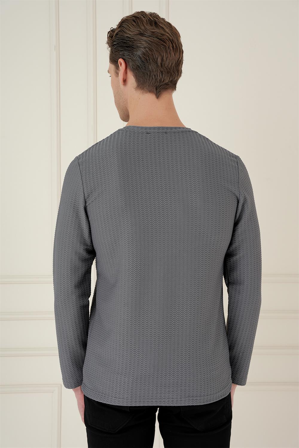 TS 891 Slim Fit Gri Spor T-Shirt