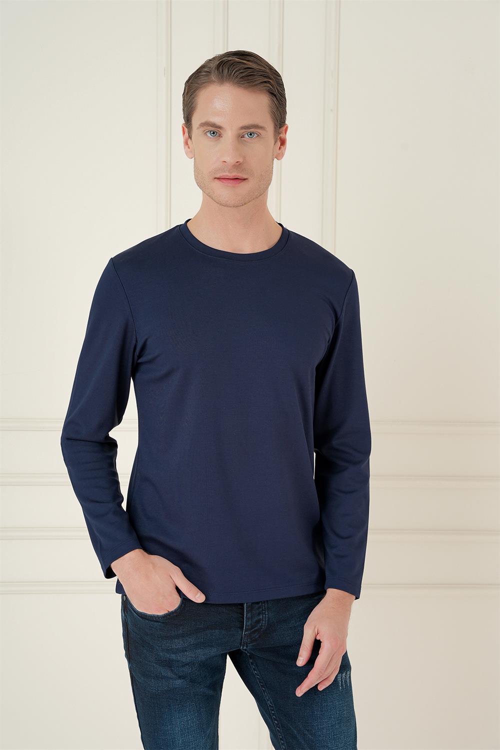 TS 892 Slim Fit Lacivert Spor T-Shirt