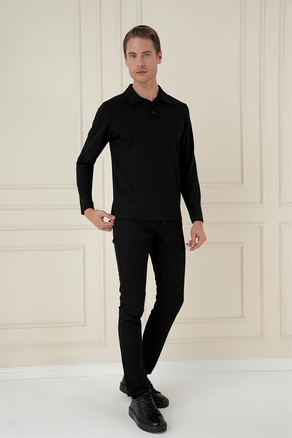 TS 893 Slim Fit Siyah Spor T-Shirt