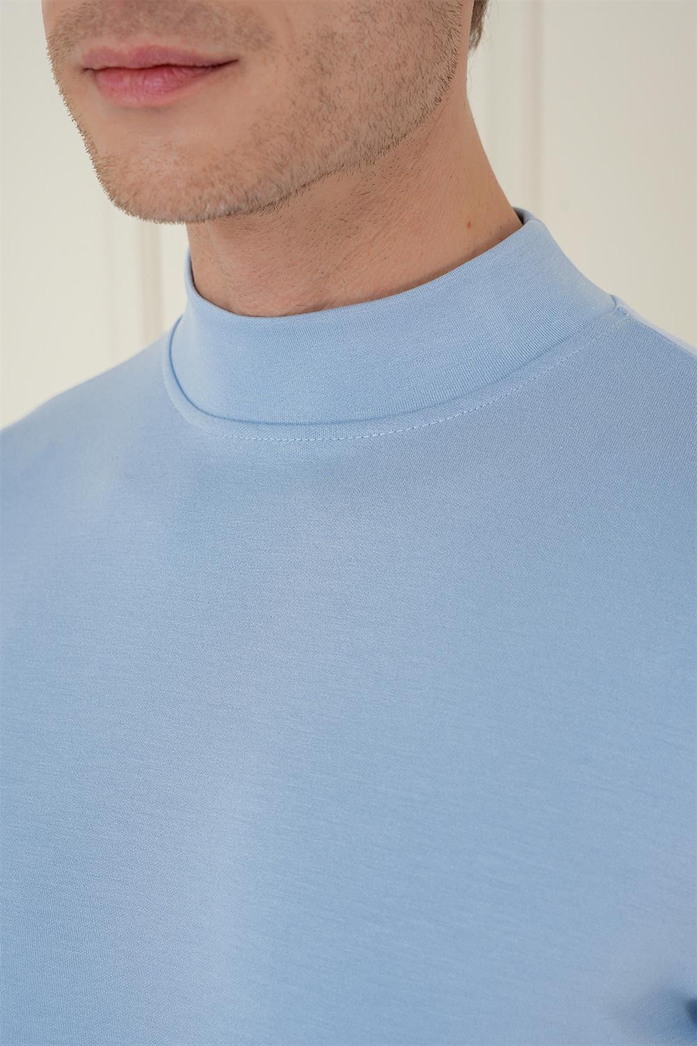 TS 894 Slim Fit Açık Mavi Spor T-Shirt