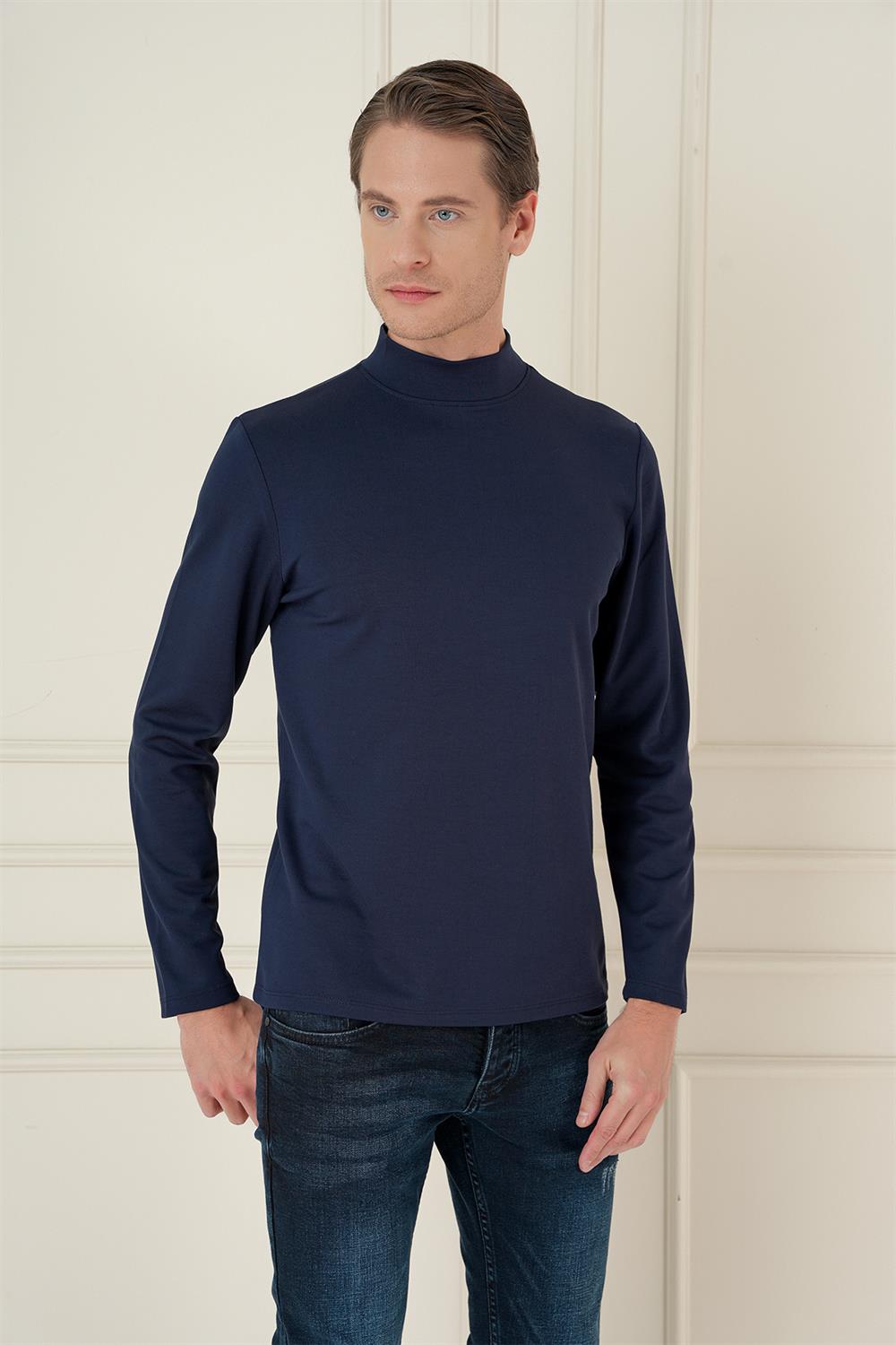 TS 894 Slim Fit Lacivert Spor T-Shirt