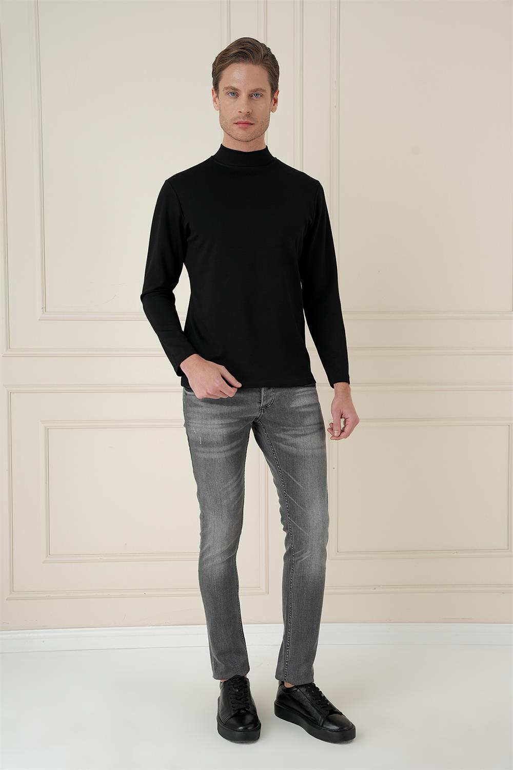 TS 894 Slim Fit Siyah Spor T-Shirt