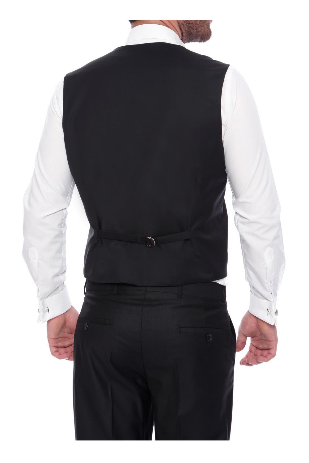 Y 120 Slim Fit Saten Biyeli Siyah Damatlık Smokin Yelek