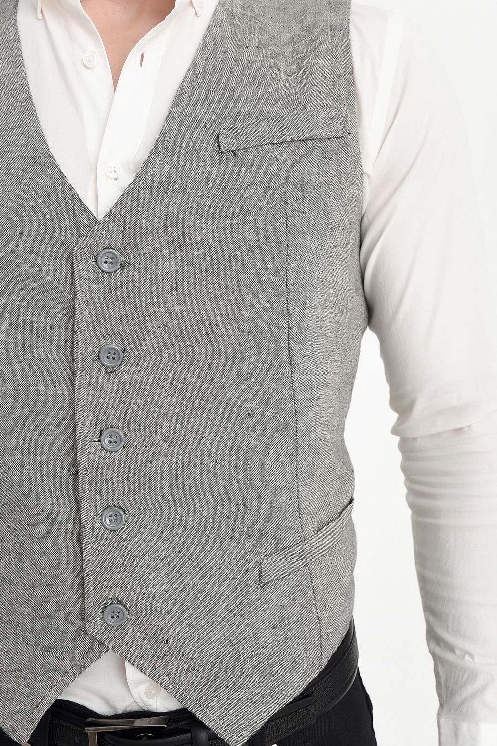 Y 149 Slim Fit Gri Spor Yelek