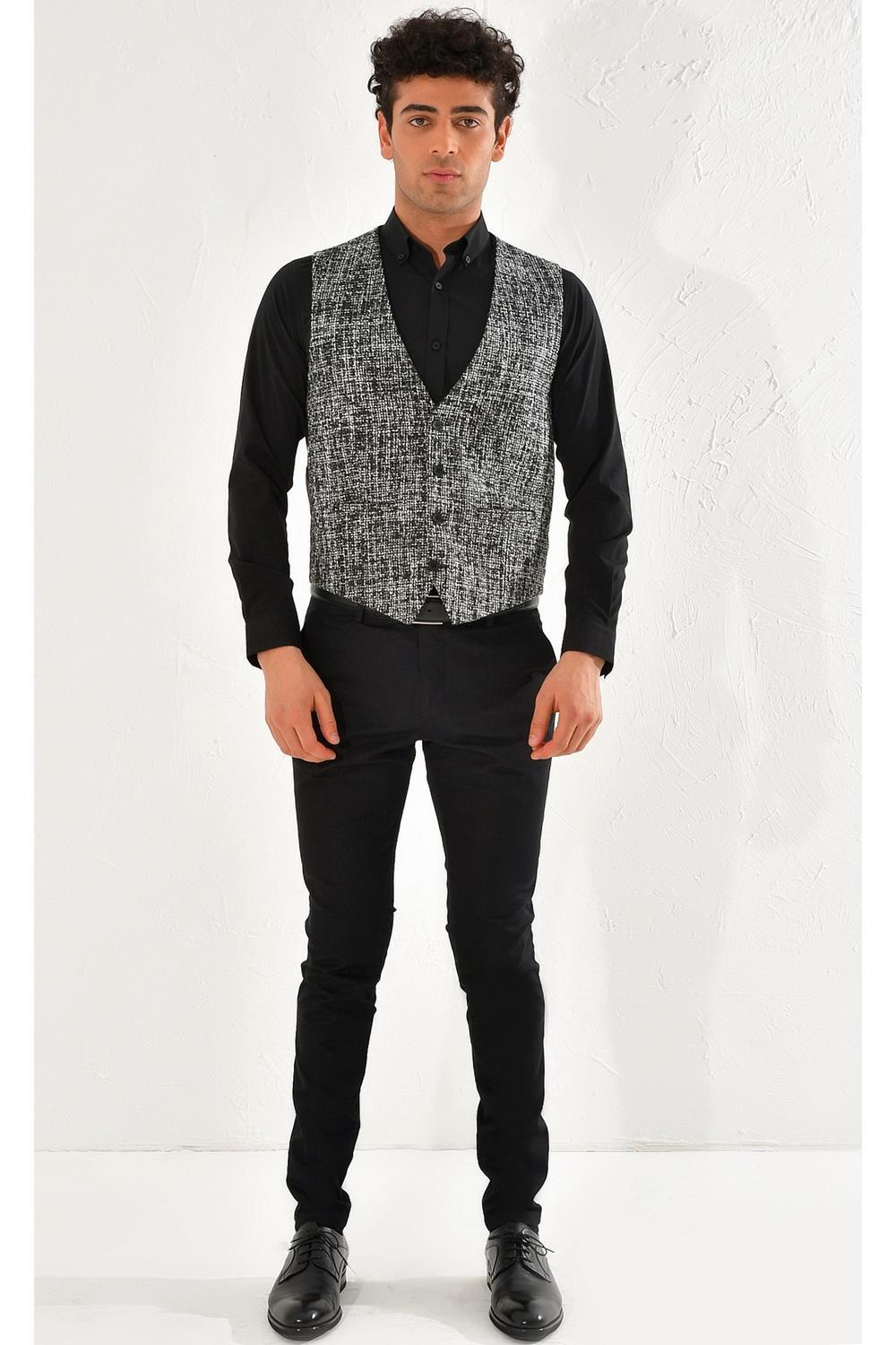 Y 152 Slim Fit Antrasit Yelek