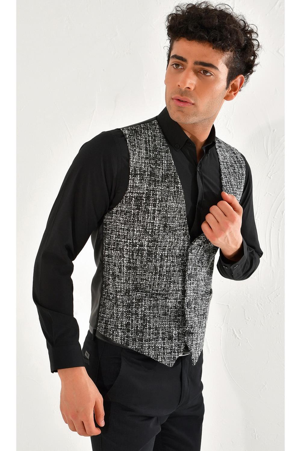 Y 152 Slim Fit Antrasit Yelek