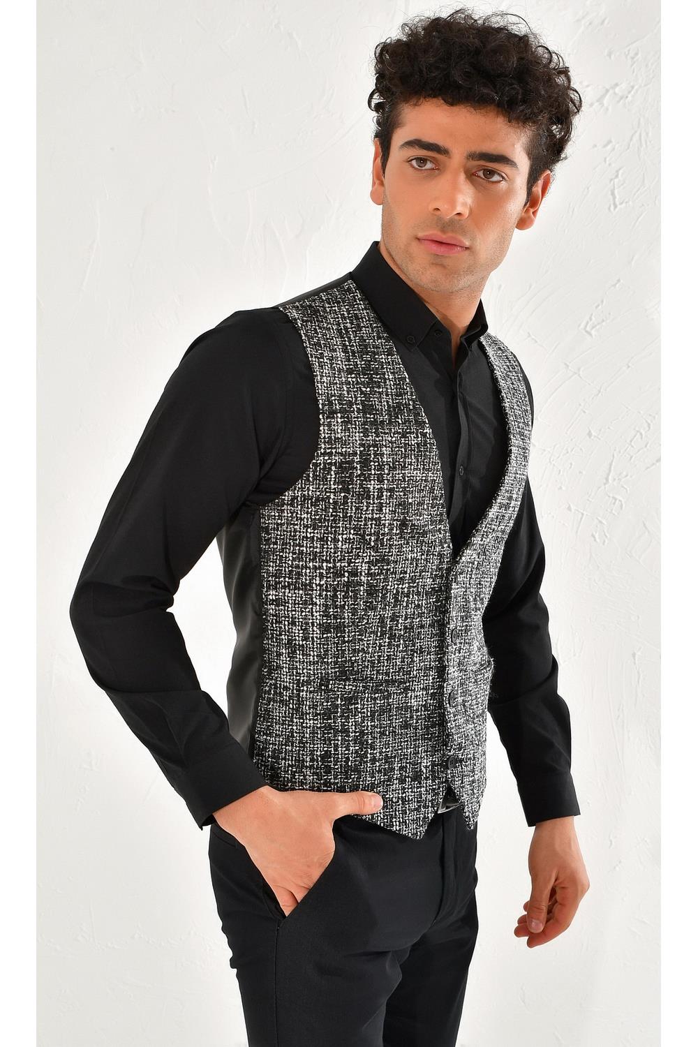 Y 152 Slim Fit Antrasit Yelek