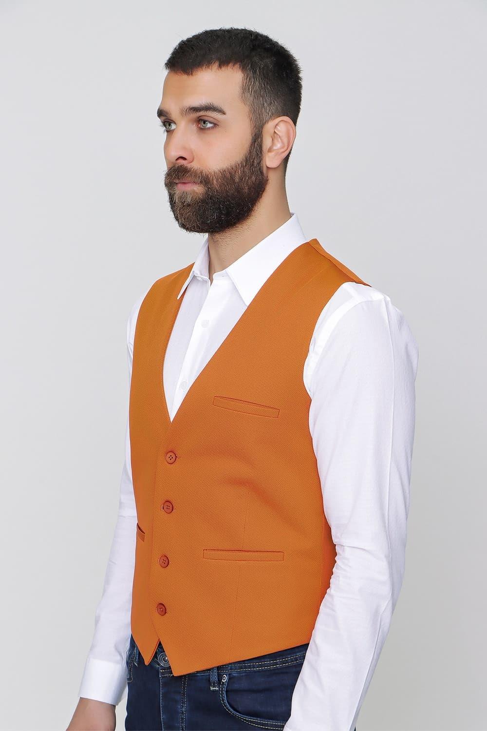 Y 155 Slim Fit Hardal Spor Yelek