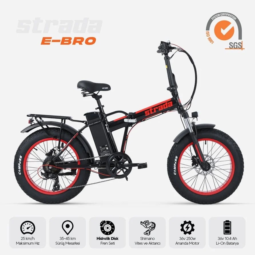 Öğrenciler için elektrikli bisiklet – Strada Mobility E-Bro