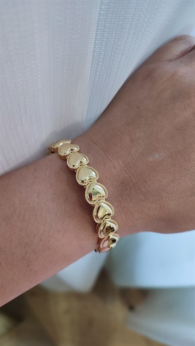 GOLD KALP LASTİK BİLEKLİK 