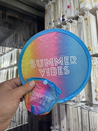 SUMMER VİBES YAZILI YELPAZE
