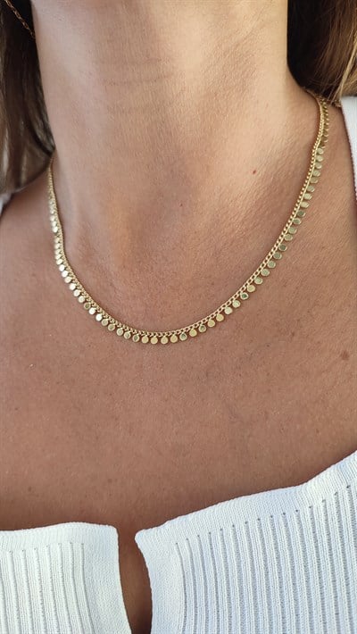 VİP 14K PULLU KOLYE (48 CM)