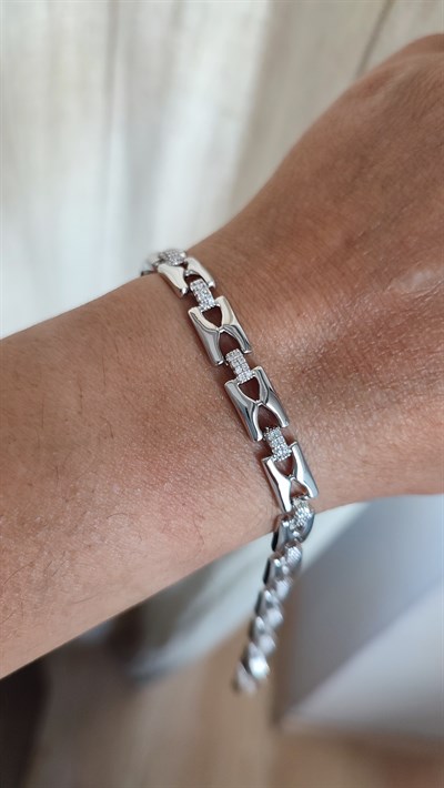 XP SİLVER KARE BİLEKLİK (19 CM)