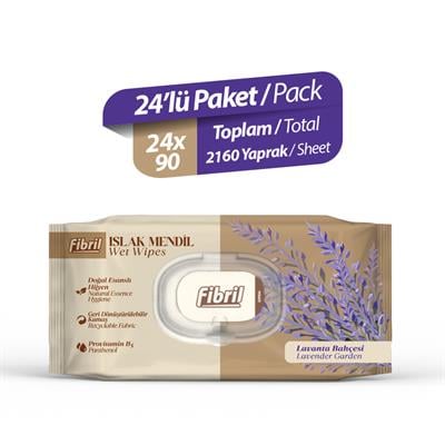  Fibril Lavanta Kokulu Islak Mendil 24 Paket 2160 Yaprak