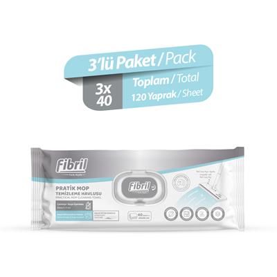 Fibril Mop Temizleme Havlusu 3 Paket 120 Yaprak