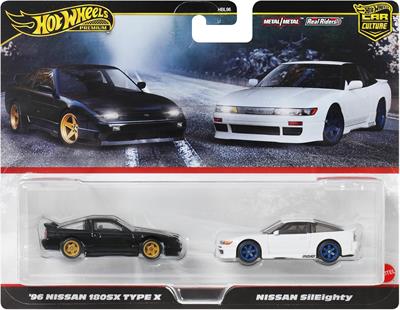 Hot Wheels 2'li̇ Premi̇um Araba Seti̇ 96 Nissan 180SX Type X & Nissan Sileighty