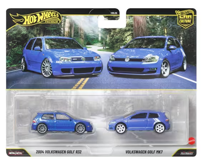 Hot Wheels Premium Car Culture 2004 Volkswagen Golf R32 & Volkswagen Golf MK7