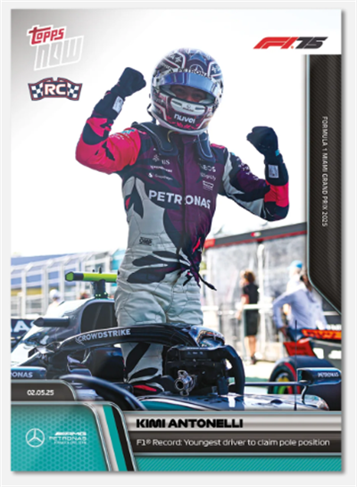 Topps Now Formula 1 Kimi Antonelli Pole Pozisyonu Alan En Genç Pilot