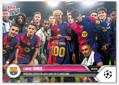 Topps Now Lamine Yamal 100.Maçında Inanılmaz Bir Performans