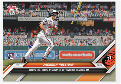 Topps Now MLB Jackson Holliday RC İlk Home Run Atışı 