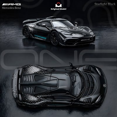 Original Model 1:64 Mercedes Benz AMG One Starlight Black
