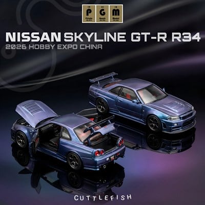 PGM 1/64 Nissan Skyline GT-R R34 Chameleon | 2026 Hobby Expo China