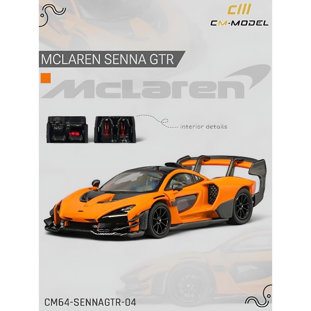 CM Model 1:64 Mclaren Senna GTR Papaya Orange