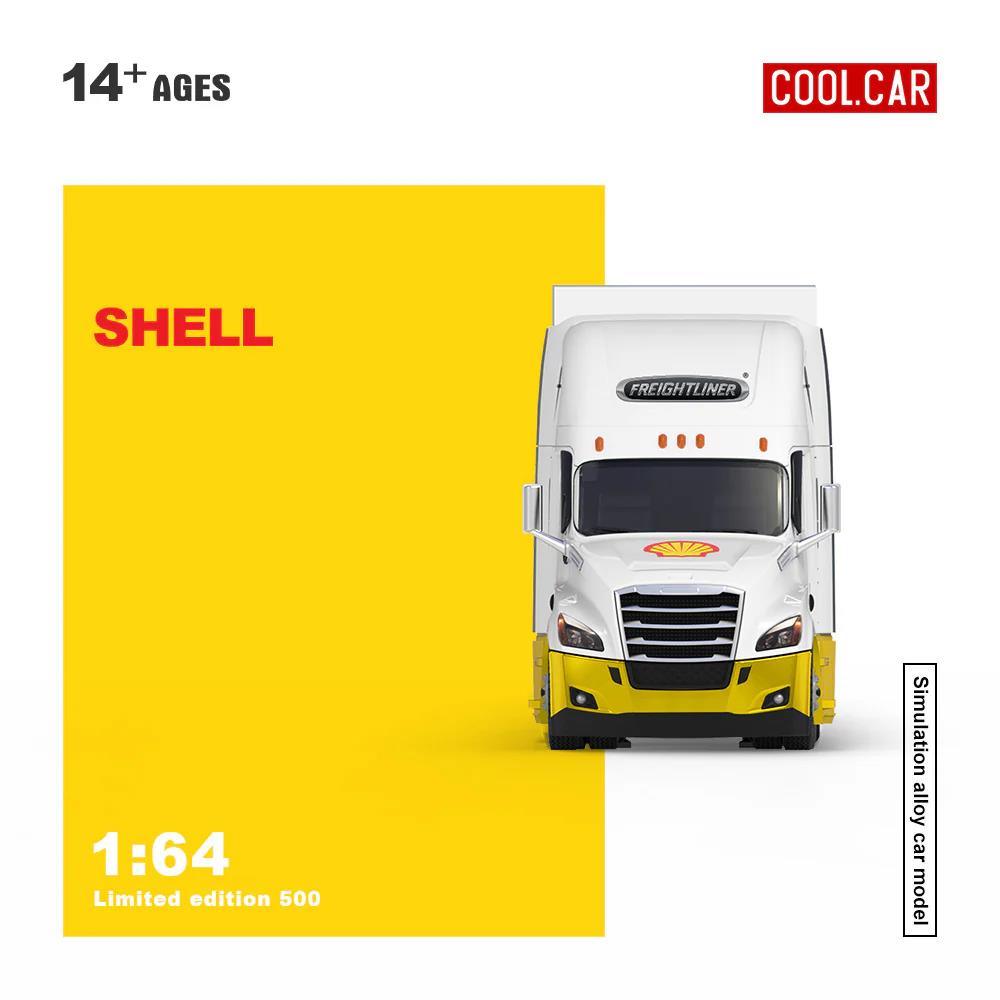 Shell Livery Blue Cool Car 1:64 Shell Livery Freightliner Container Truck
