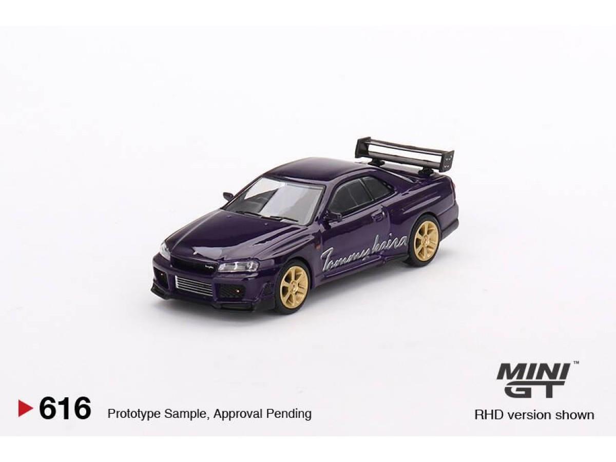 Mini GT 1/64 Nissan Skyline GT-R (R34) Tommykaira R-z Midnight Purple