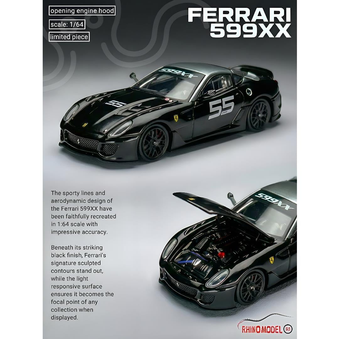Rhino Model 1:64 Ferrari 599XX Black