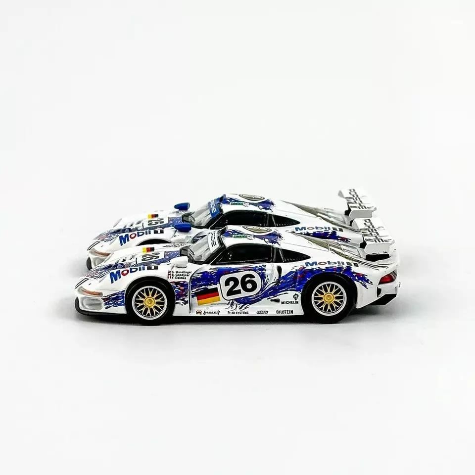 Sparky 1/64 Porsche 911 GT1 2- car set 24h Le Mans 1996 #25 & #26