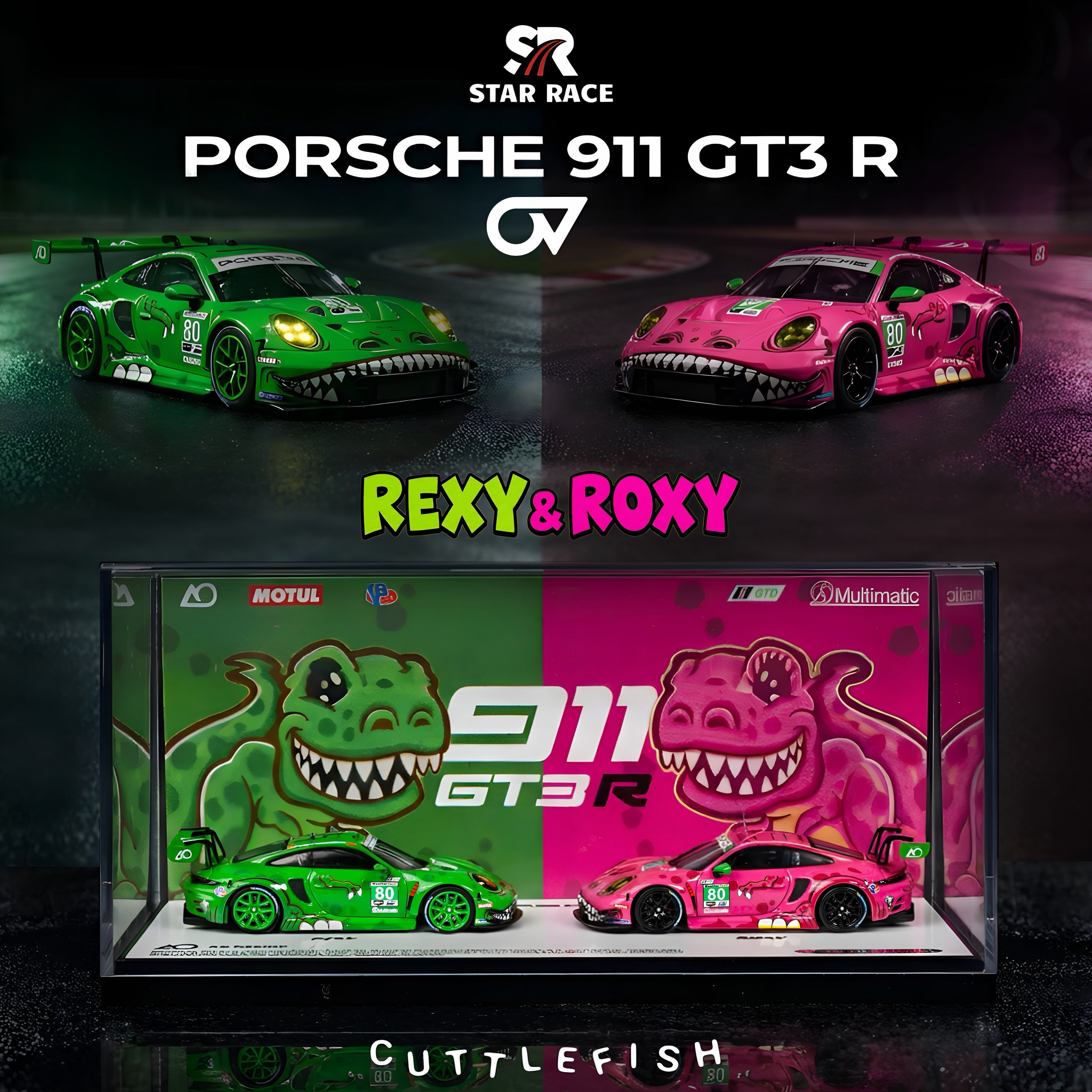 Star Race 1:64 Rexy & Roxy Porsche 911 GT3R Set