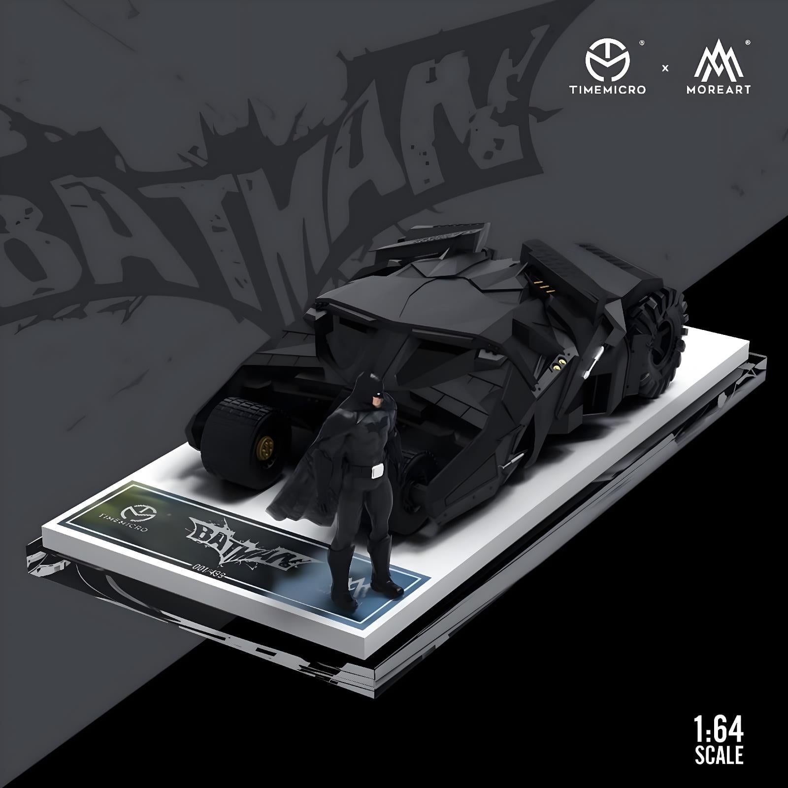 Time Micro x MoreArt 1:64 The Dark Knight Rises Batmobile with