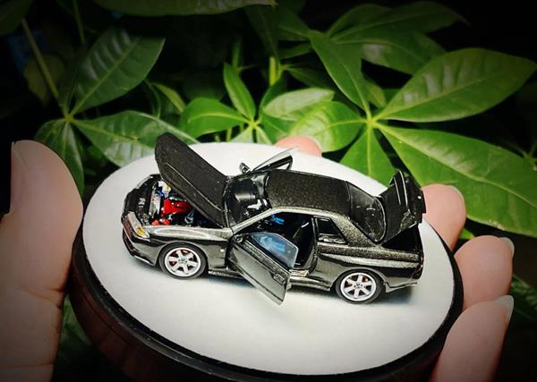 1/64 PGM 日産　NISSAN GTR R32 フル開閉　グレー PGM 1:64 Nissan GT-R R32 Metallic Gray PGM-641101 – CarBro MC