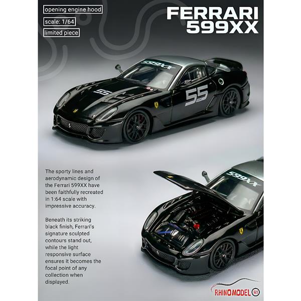 Rhino Model 1:64 Ferrari 599XX Black