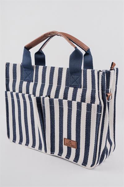  Woys Üç Gözlü Lacivert Tote Bag Kadın Çantası 