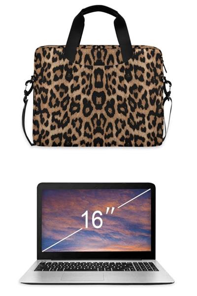 2 YIL GARANTİLİ -Desenli 16 inç Bilgisayar Çantası - Desenli Notebook Çantası - Su Geçirmez Kumaş
