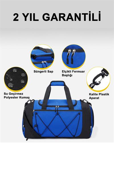 2 Yıl Garantili Organizer Spor Çantası - 7 Bölmeli Fitness GYM Çantası