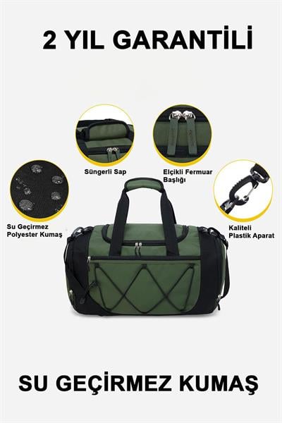 2 Yıl Garantili Organizer Spor Çantası - 7 Bölmeli Fitness GYM Çantası
