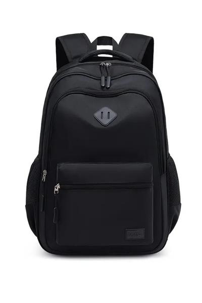 3 Bölmeli Unisex Siyah Renk Laptop Okul Kurs Kamp Seyehat Gezi Günlük Kullanım Sırt Çantası
