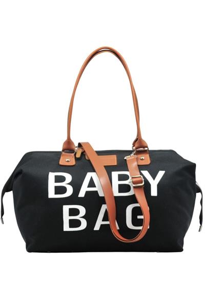 Baby Bag Tasarım 3 Lü Set Siyah Anne Bebek Bakım Ve Kadın Çantası