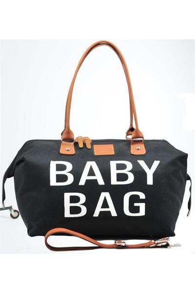 Baby Bag Tasarım 3 Lü Set Siyah Anne Bebek Bakım Ve Kadın Çantası