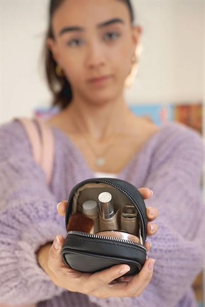 Çanta İçi Organizer Mini Makyaj Çantası -Siyah Mini Kozmetik Çantası