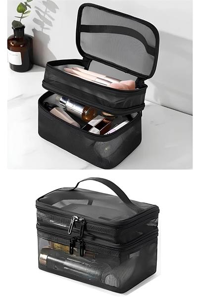File Kozmetik Çantası - File Makyaj Seyahat Çantası