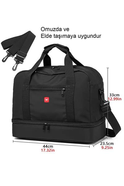 Kabin Boy Hostes Valiz Su Geçirmez Seyahat Spor Hastane Çantası Ayakkabı Bölmeli El ve Omuz Çantası