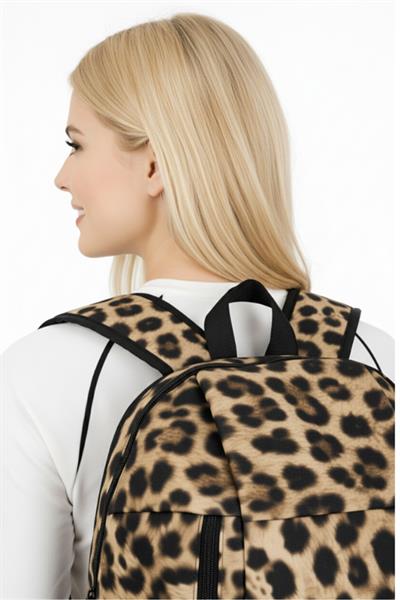 Leopar Desenii Kadın Mini Sırt Çantası | Günlük Kullanım & Yürüyüş | 10 Litre | Unisex