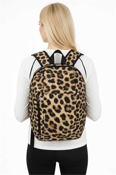 Leopar Desenii Kadın Mini Sırt Çantası | Günlük Kullanım & Yürüyüş | 10 Litre | Unisex