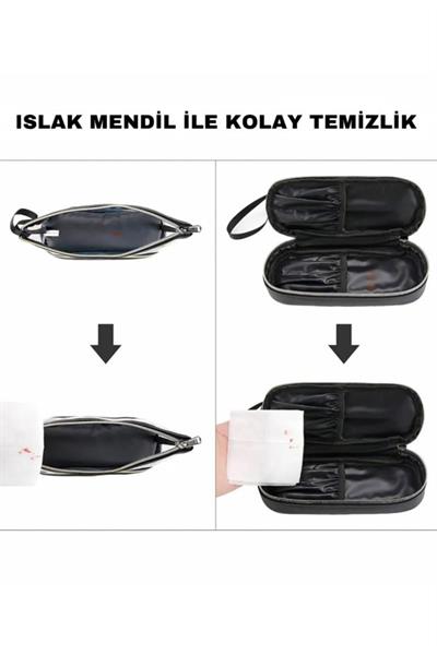 Şeffaf İki Bölmeli Makyaj Çantası